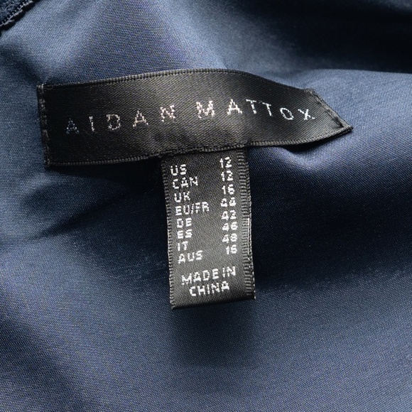 Aidan Mattox -  One-shoulder Jacquard Tiered Ballgown. - Picture 9 of 16